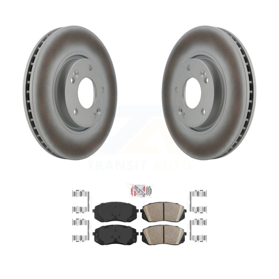Front Coated Disc Brake Rotors And Ceramic Pads Kit For Hyundai Sonata KGA-100478