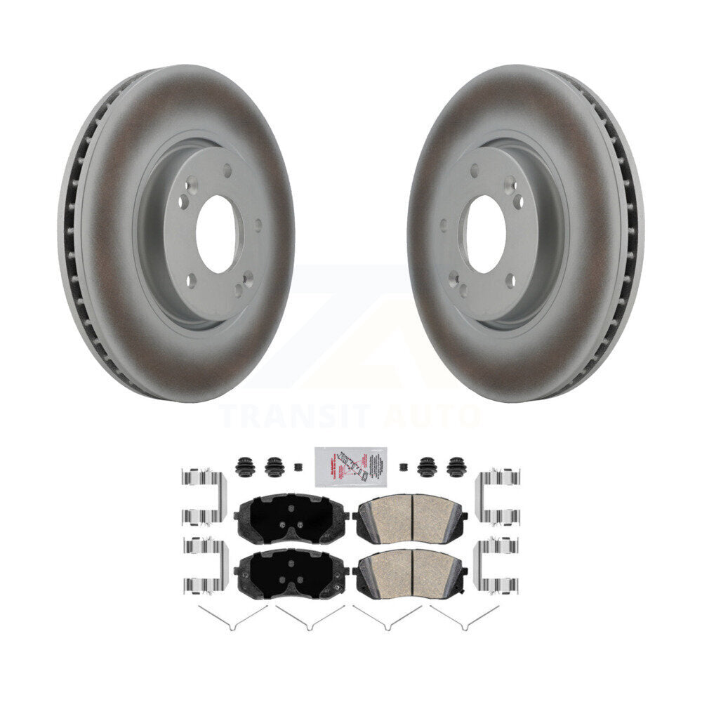 Front Coated Disc Brake Rotors And Ceramic Pads Kit For Hyundai Sonata KGA-100479