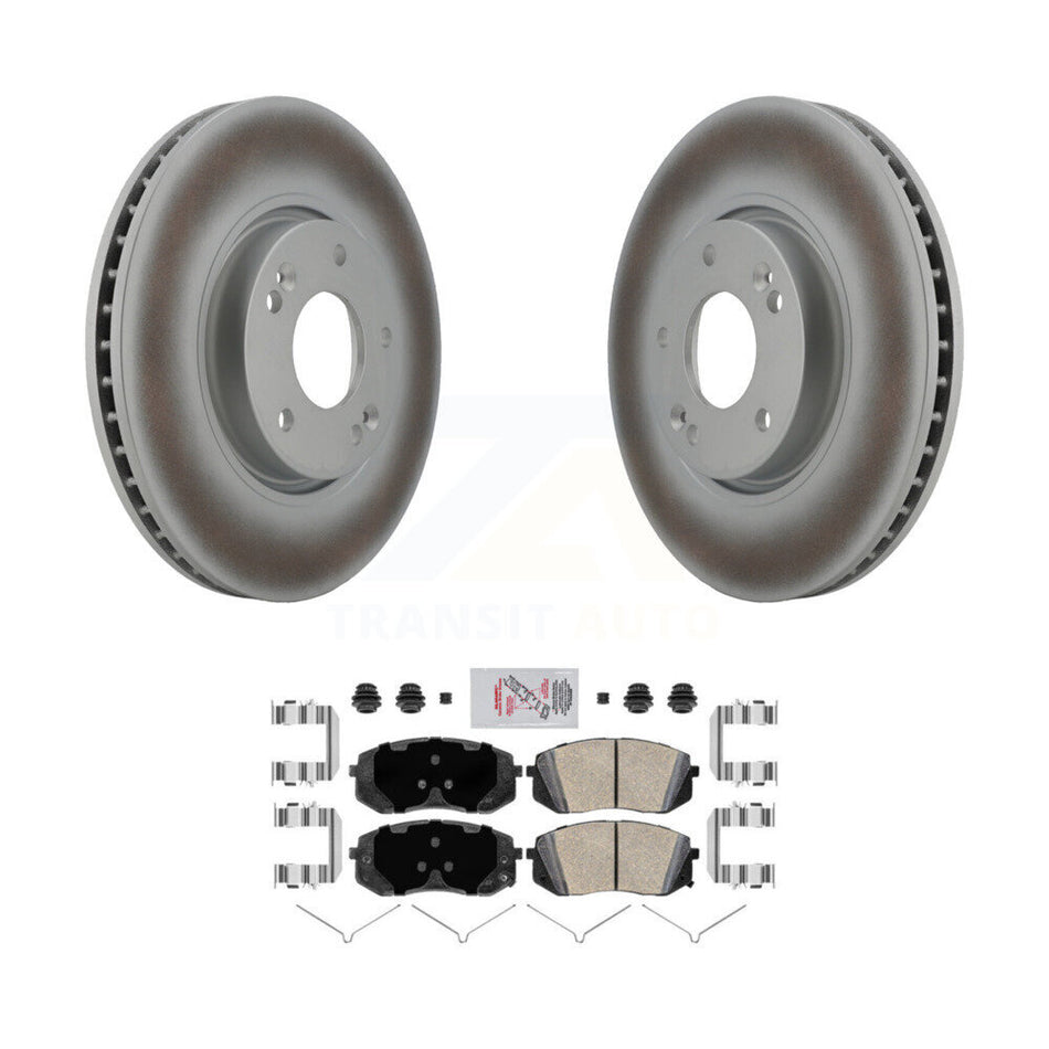 Front Coated Disc Brake Rotors And Ceramic Pads Kit For Hyundai Sonata KGA-100479