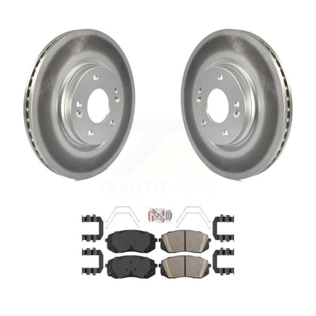 Front Coat Disc Brake Rotors Ceramic Pad Kit For Kia Hyundai Kona Seltos Forte Elantra GT KGA-100490