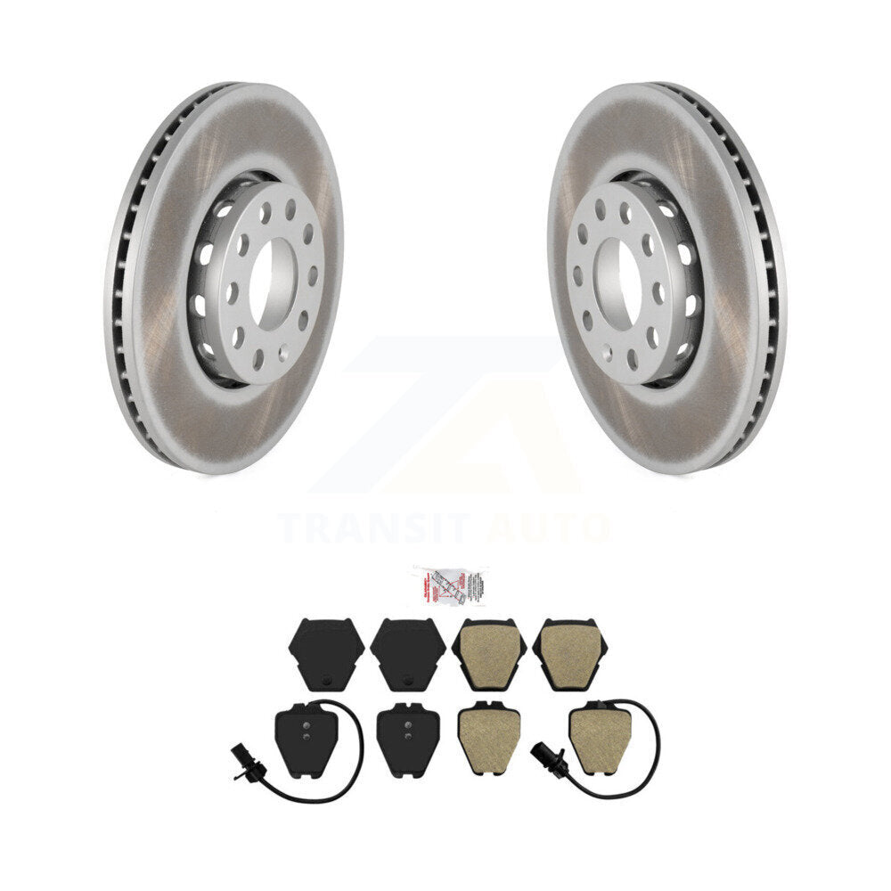 Front Coated Disc Brake Rotor Semi-Metallic Pad Kit For Volkswagen Passat Audi A4 Quattro KGA-100500