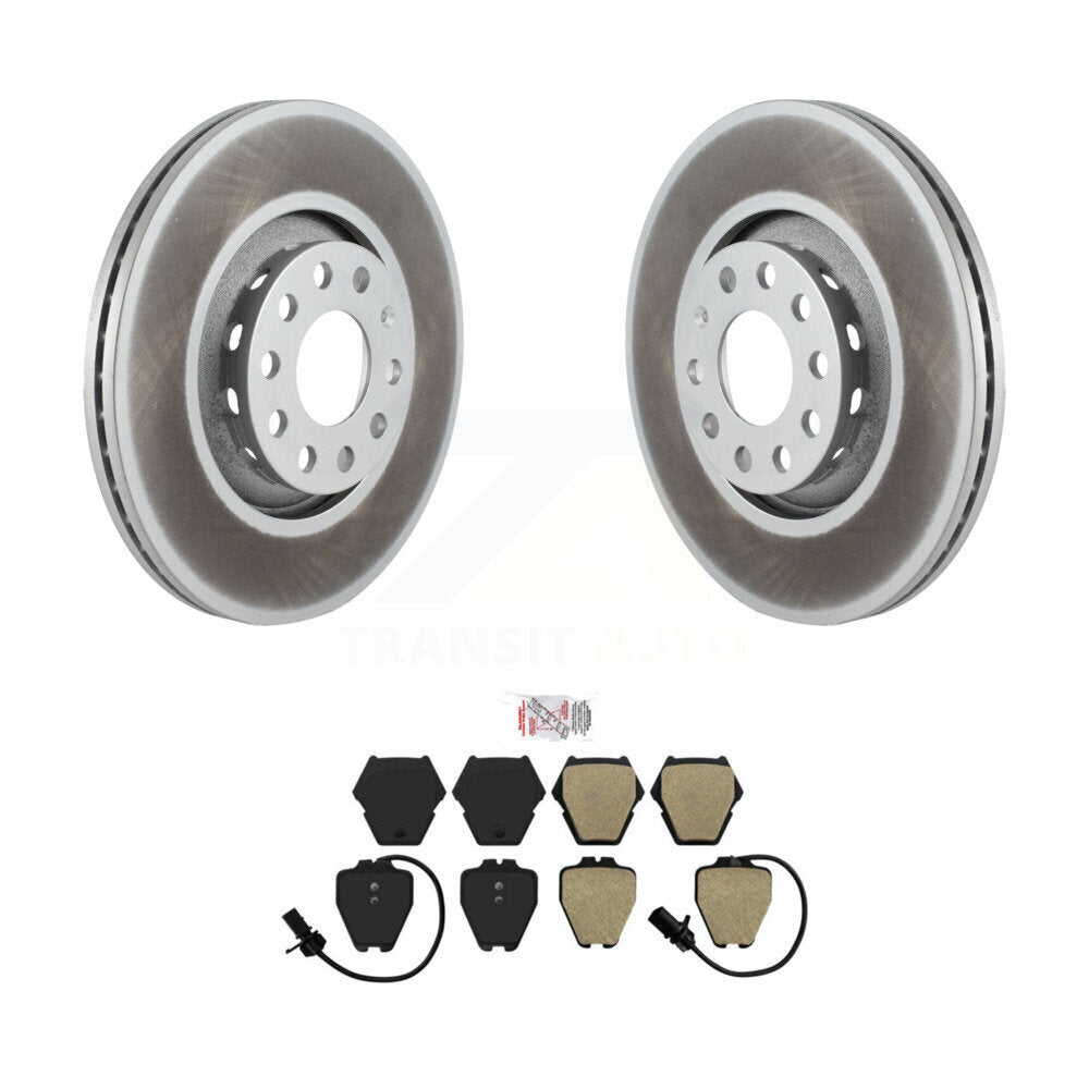 Front Coated Disc Brake Rotors And Semi-Metallic Pads Kit For Audi A8 Quattro KGA-100502