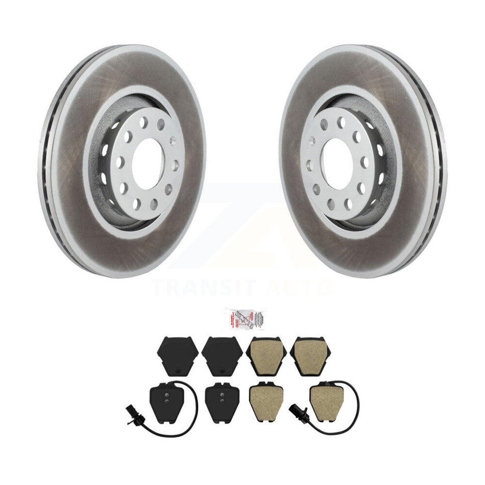 Front Coated Disc Brake Rotors And Semi-Metallic Pads Kit For Audi A8 Quattro KGA-100502