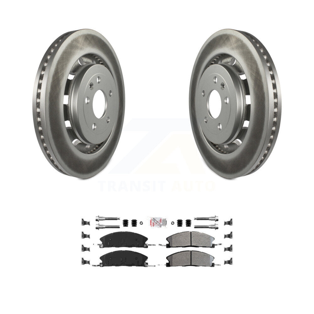 Front Coat Brake Rotor Semi-Metallic Pad Kit For Ford Explorer Flex Taurus Police Utility KGA-100523