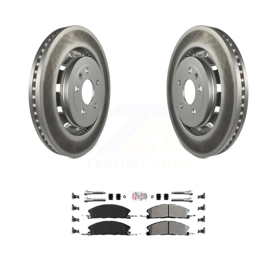 Front Coat Brake Rotor Semi-Metallic Pad Kit For Ford Explorer Flex Taurus Police Utility KGA-100523