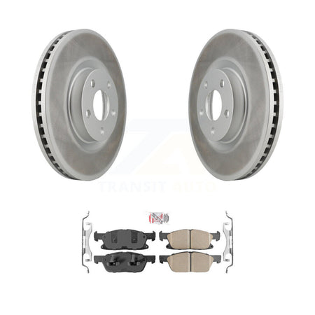 Front Coated Disc Brake Rotors And Ceramic Pads Kit For Lincoln Continental KGA-100534