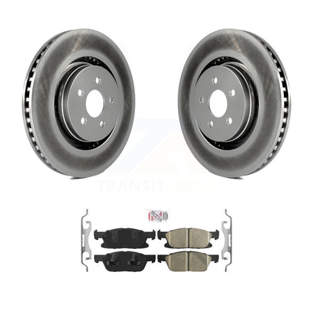 Front Coated Disc Brake Rotors And Ceramic Pads Kit For Ford Edge Lincoln Nautilus MKX KGA-100538