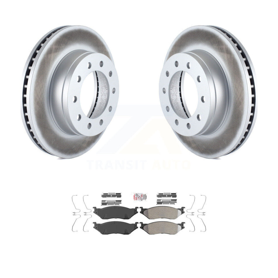 Front Coat Brake Rotors Semi-Metallic Pad Kit For Ford F-450 Super Duty F-550 CF500 CF600 KGA-100563