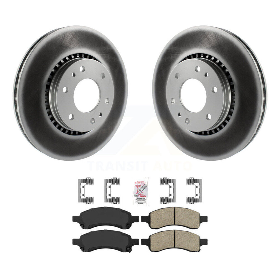 Front Coated Brake Rotor Ceramic Pad Kit For Chevrolet Trailblazer GMC Envoy XL EXT Buick KGA-100569