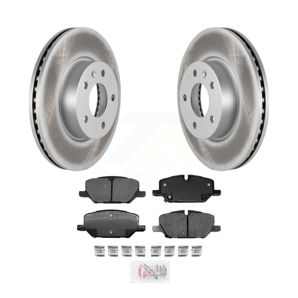 Front Coated Brake Rotor Ceramic Pad Kit For Cadillac CT4 With 300mm Diameter KGA-100585