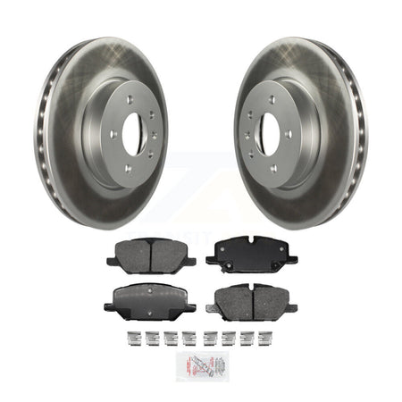 Front Coated Brake Rotor Ceramic Pad Kit For Cadillac CT4 With 321mm Diameter KGA-100586