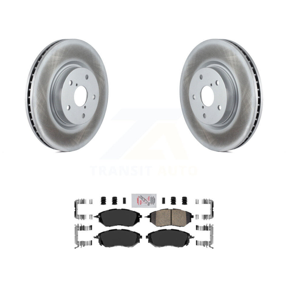 Front Coated Disc Brake Rotors & Ceramic Pad Kit For Subaru Outback WRX Legacy Tribeca B9 KGA-100587
