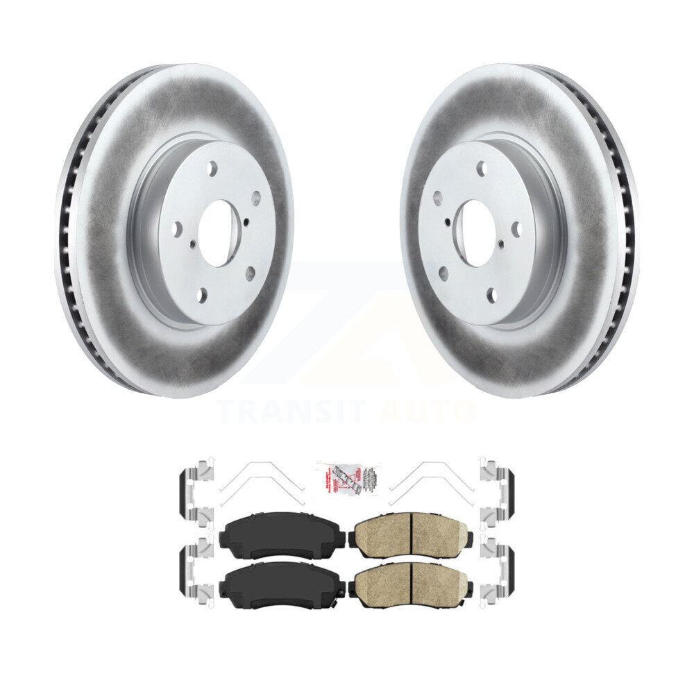 Front Coated Disc Brake Rotors And Ceramic Pads Kit For 2016-2019 Subaru Legacy 2.5L KGA-100590