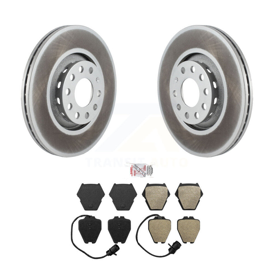 Front Coated Disc Brake Rotors And Semi-Metallic Pads Kit For Audi A8 Quattro KGA-100596