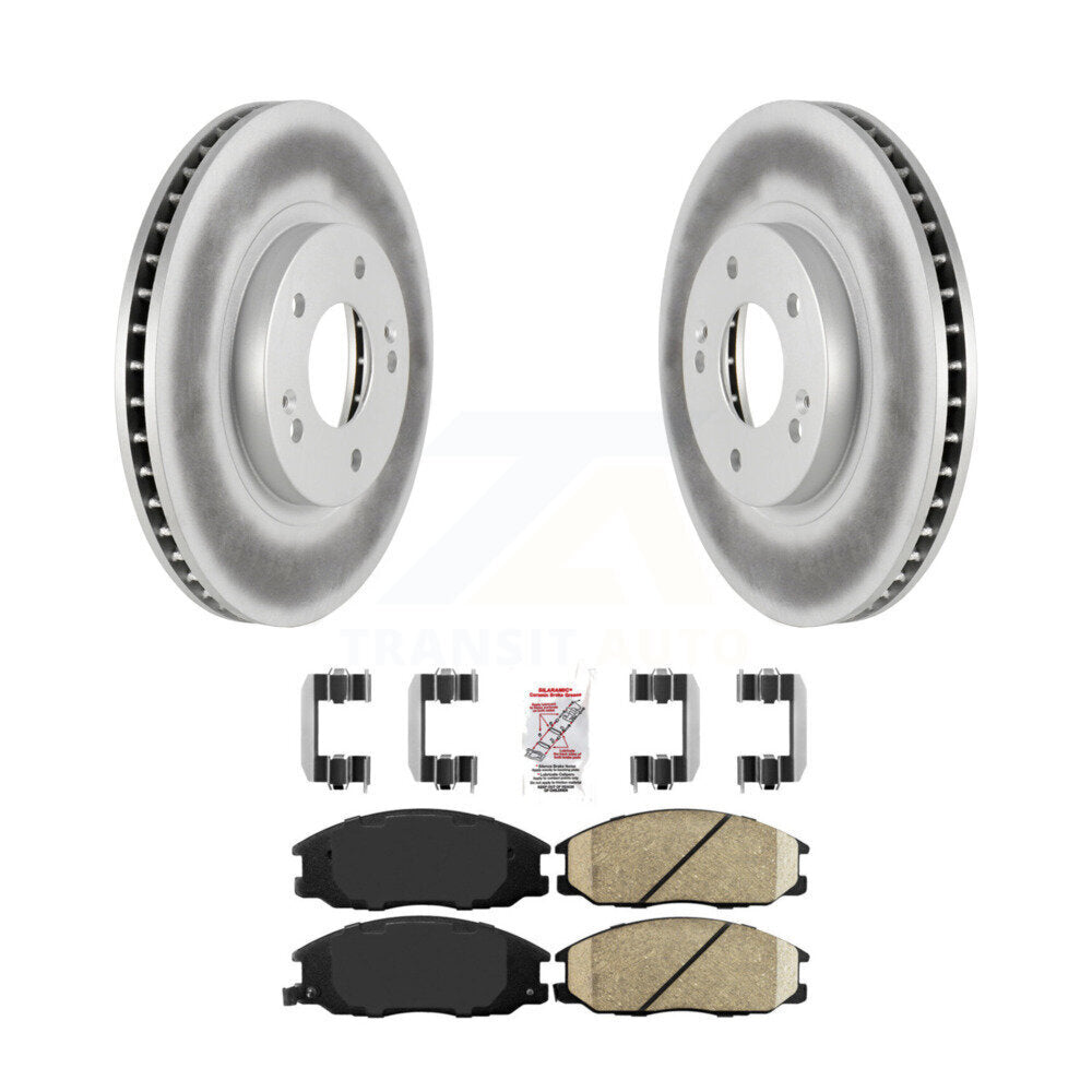 Front Coated Disc Brake Rotors And Ceramic Pads Kit For Hyundai Santa Fe KGA-100614