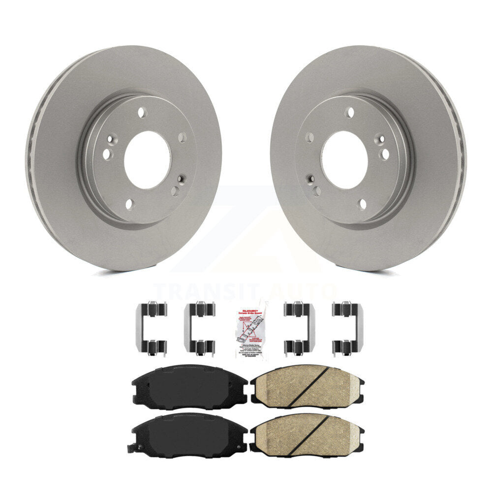 Front Coated Disc Brake Rotors And Ceramic Pads Kit For Hyundai Santa Fe KGA-100615