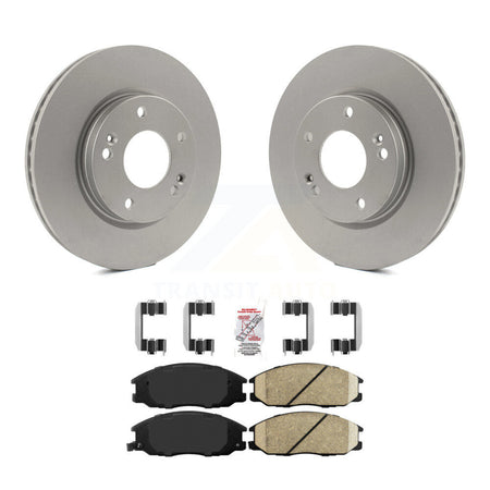 Front Coated Disc Brake Rotors And Ceramic Pads Kit For Hyundai Santa Fe KGA-100615