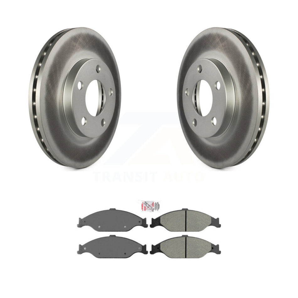 Front Coated Disc Brake Rotors And Semi-Metallic Pads Kit For Ford Mustang KGA-100617
