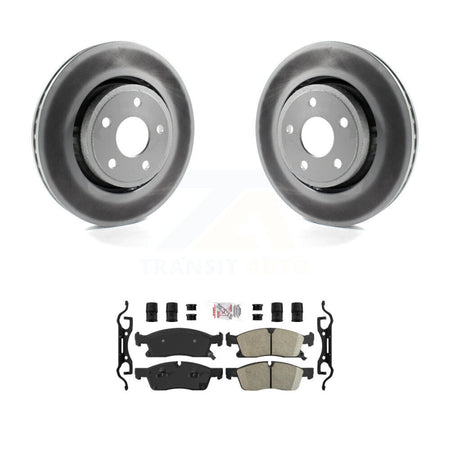 Front Coated Disc Brake Rotors & Ceramic Pad Kit For Jeep Grand Cherokee Dodge Durango WK KGA-100623