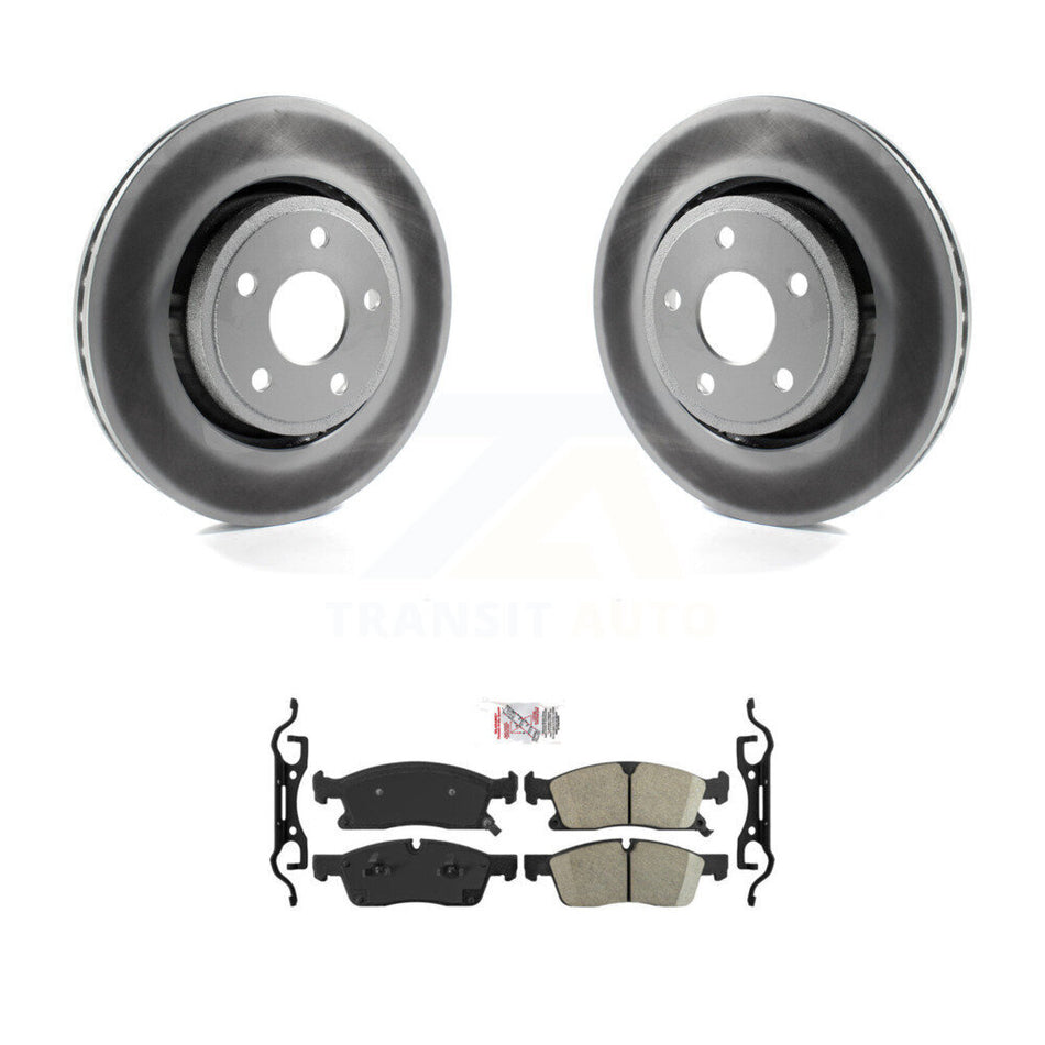 Front Coated Disc Brake Rotors & Ceramic Pad Kit For Jeep Grand Cherokee Dodge Durango WK KGA-100624