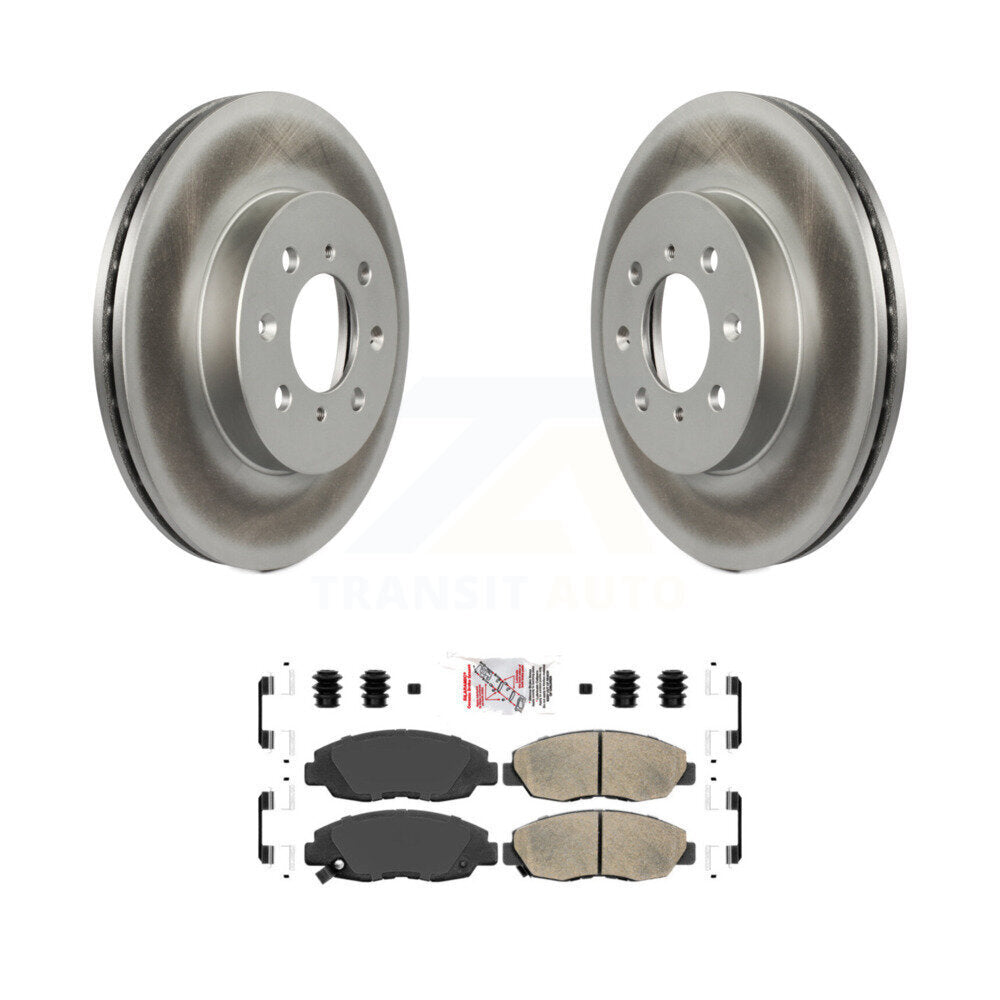 Front Coated Disc Brake Rotors And Ceramic Pads Kit For Honda Civic Acura EL Insight KGA-100653