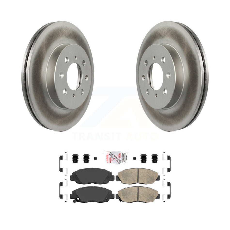 Front Coated Disc Brake Rotors And Ceramic Pads Kit For Honda Civic Acura EL Insight KGA-100653