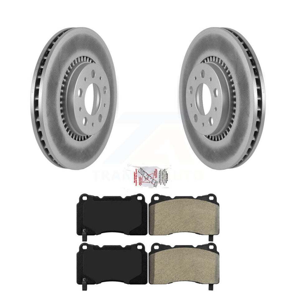 Front Coated Disc Brake Rotors And Semi-Metallic Pads Kit For 2005-2007 Volvo V70 R KGA-100663