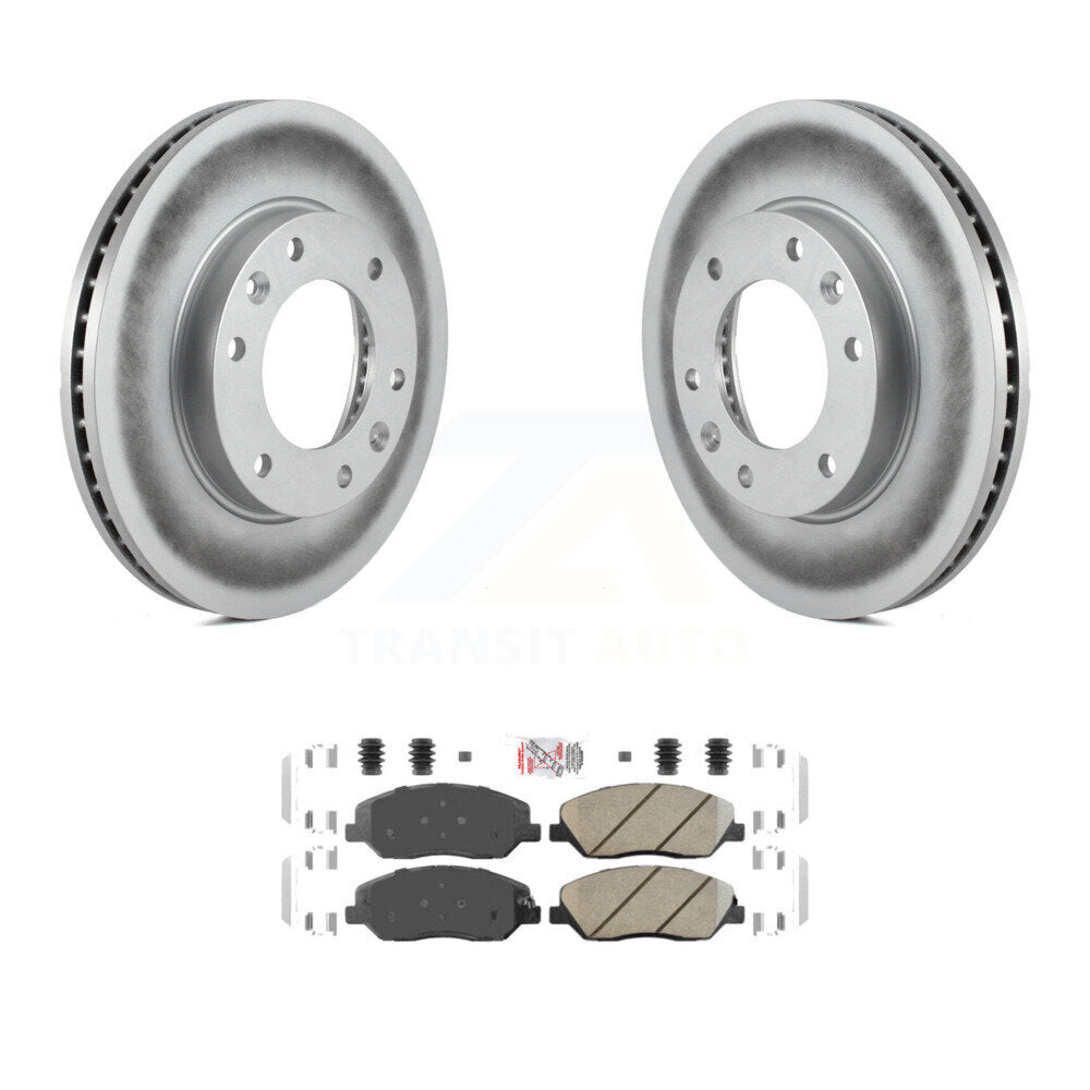 Front Coated Disc Brake Rotors And Ceramic Pads Kit For Kia Sedona Hyundai Entourage KGA-100672