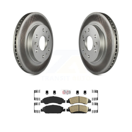 Front Coated Brake Rotor Ceramic Pad Kit For GMC Sierra 1500 Chevrolet Silverado Cadillac KGA-100685