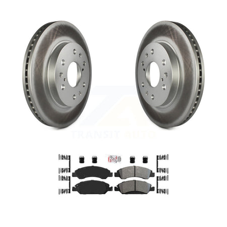 Front Coated Brake Rotor Semi-Metallic Pad Kit For GMC Sierra 1500 Chevrolet Silverado XL KGA-100689