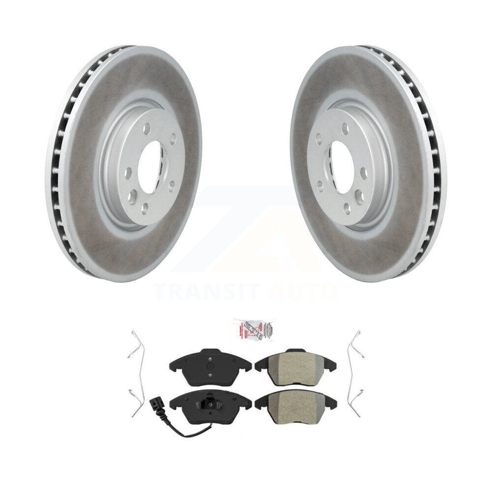 Front Coated Disc Brake Rotors And Semi-Metallic Pads Kit For Volkswagen CC KGA-100695