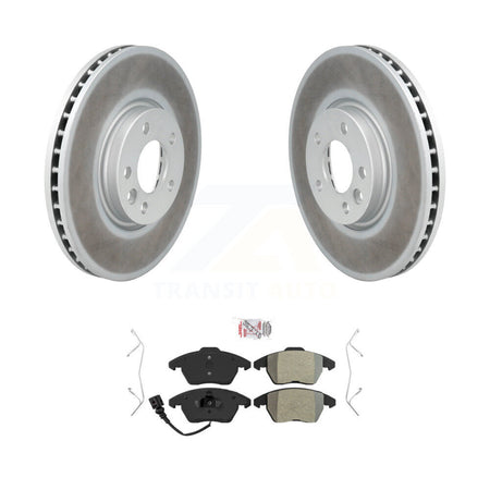 Front Coated Disc Brake Rotors And Semi-Metallic Pads Kit For Volkswagen CC KGA-100695