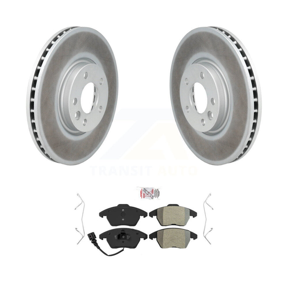 Front Coated Disc Brake Rotors And Semi-Metallic Pads Kit For Volkswagen CC KGA-100695
