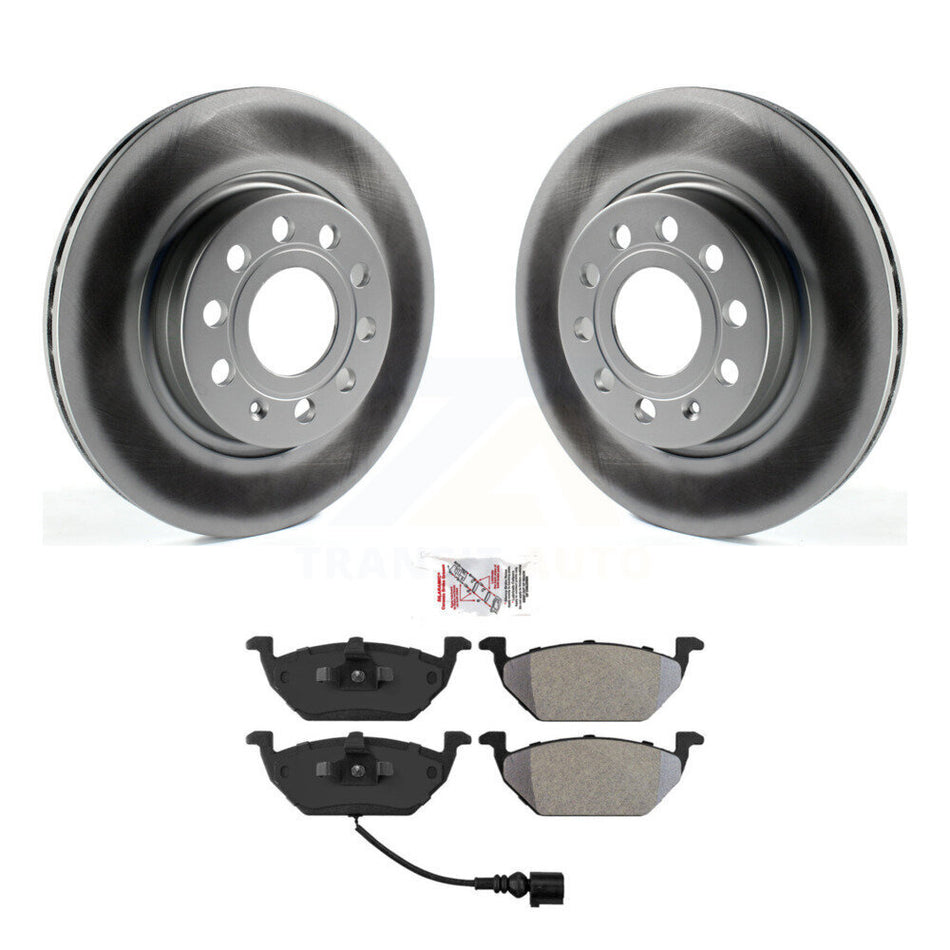 Front Coated Disc Brake Rotors And Semi-Metallic Pads Kit For Volkswagen Jetta KGA-100700