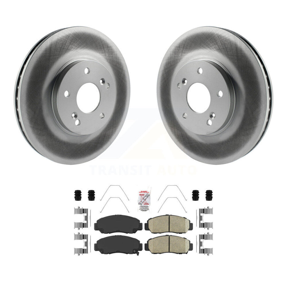 Front Coated Disc Brake Rotors And Ceramic Pads Kit For Honda Accord KGA-100724