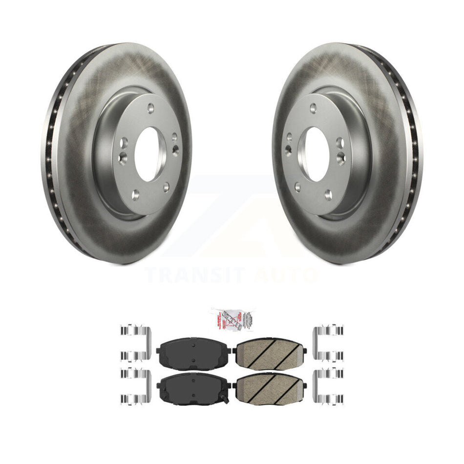 Front Coated Disc Brake Rotors And Ceramic Pads Kit For Hyundai Elantra KGA-100733
