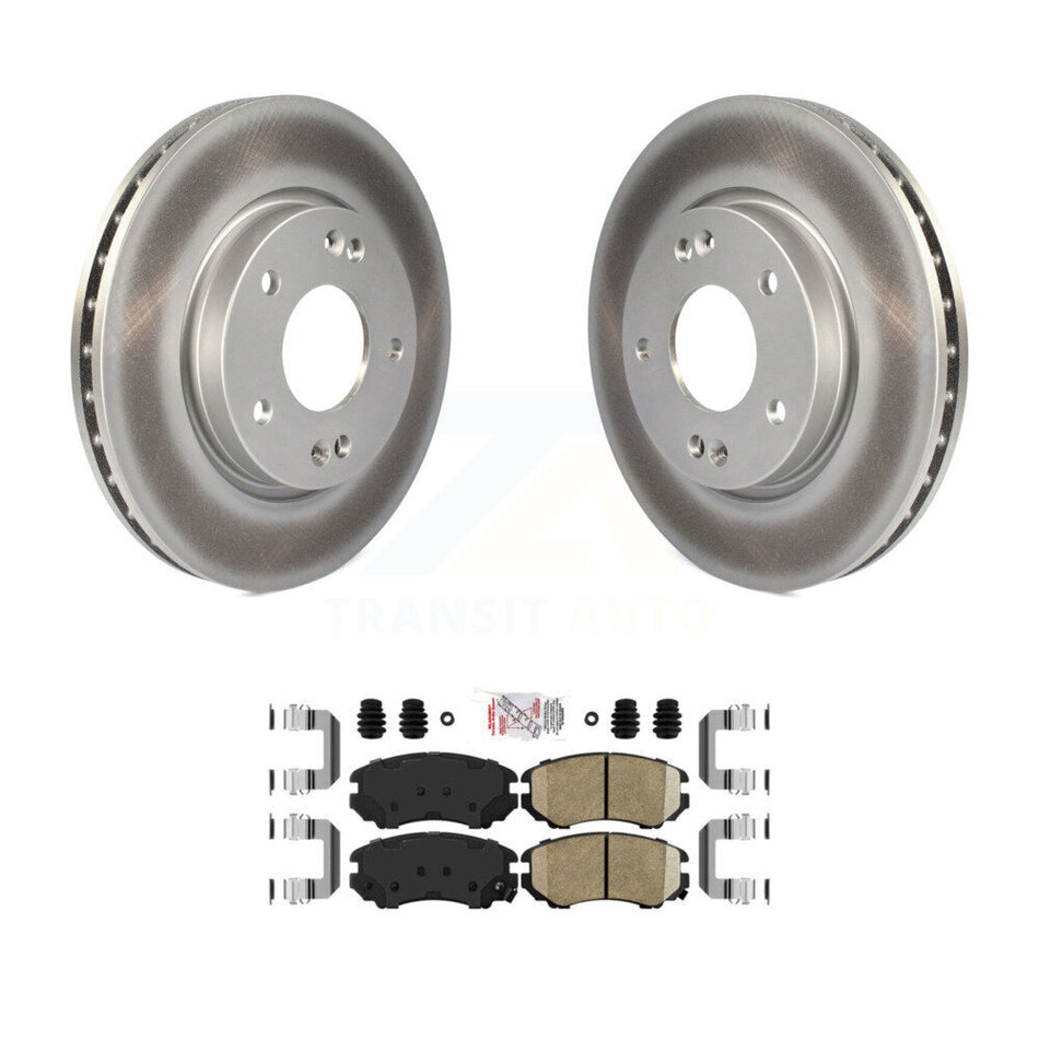 Front Coated Disc Brake Rotors And Ceramic Pads Kit For Hyundai Elantra KGA-100739