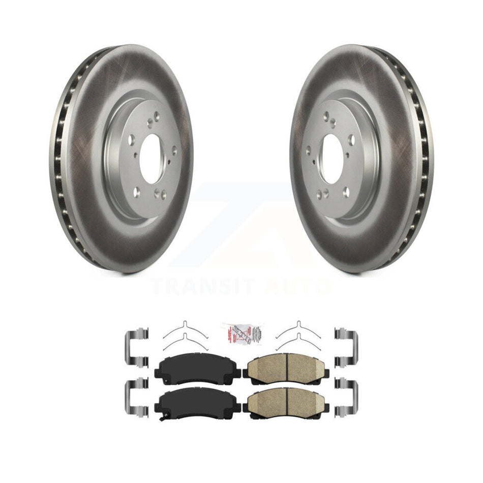 Front Coated Disc Brake Rotors And Ceramic Pads Kit For 2006-2014 Honda Ridgeline KGA-100743