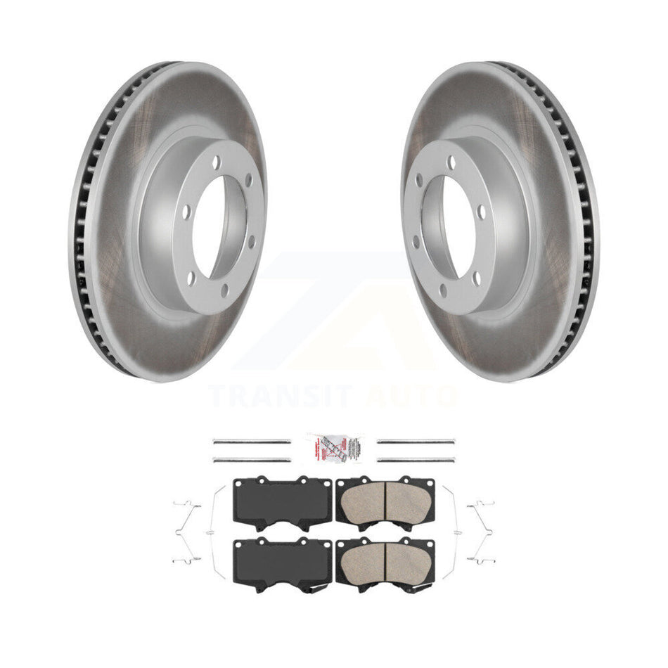 Front Coated Disc Brake Rotors And Ceramic Pads Kit For Toyota 4Runner Lexus GX470 KGA-100745