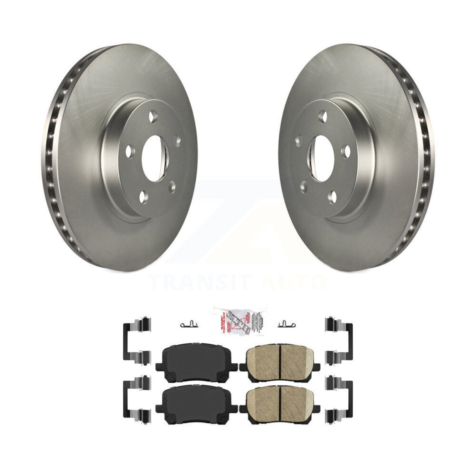 Front Coated Brake Rotor Ceramic Pad Kit For 2003-2008 Toyota Corolla Matrix Pontiac Vibe KGA-100746
