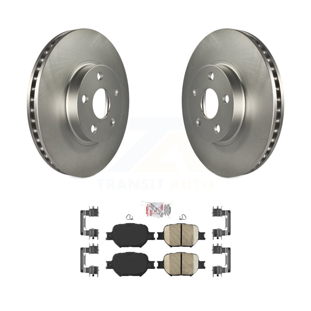 Front Coated Disc Brake Rotors And Ceramic Pads Kit For Toyota Celica Scion tC KGA-100748
