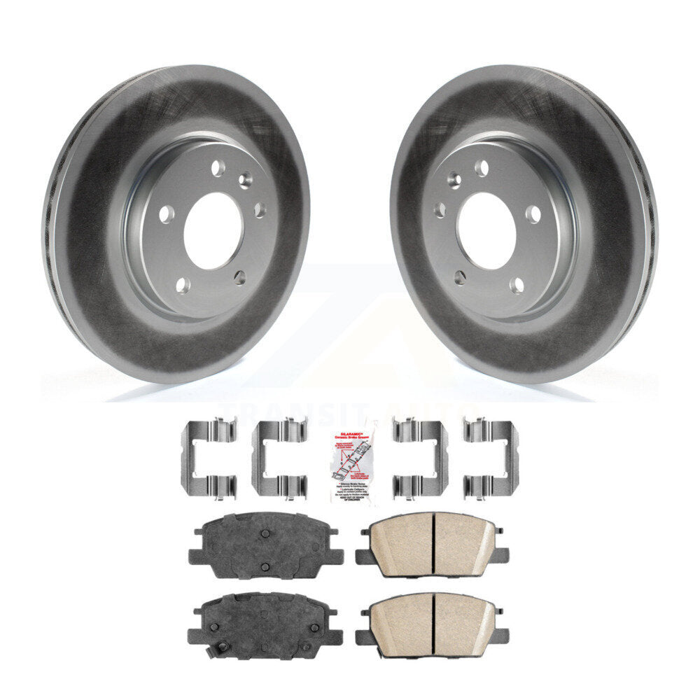 Front Coated Brake Rotor & Ceramic Pad Kit For Chevrolet Equinox GMC Terrain Malibu Buick KGA-100758