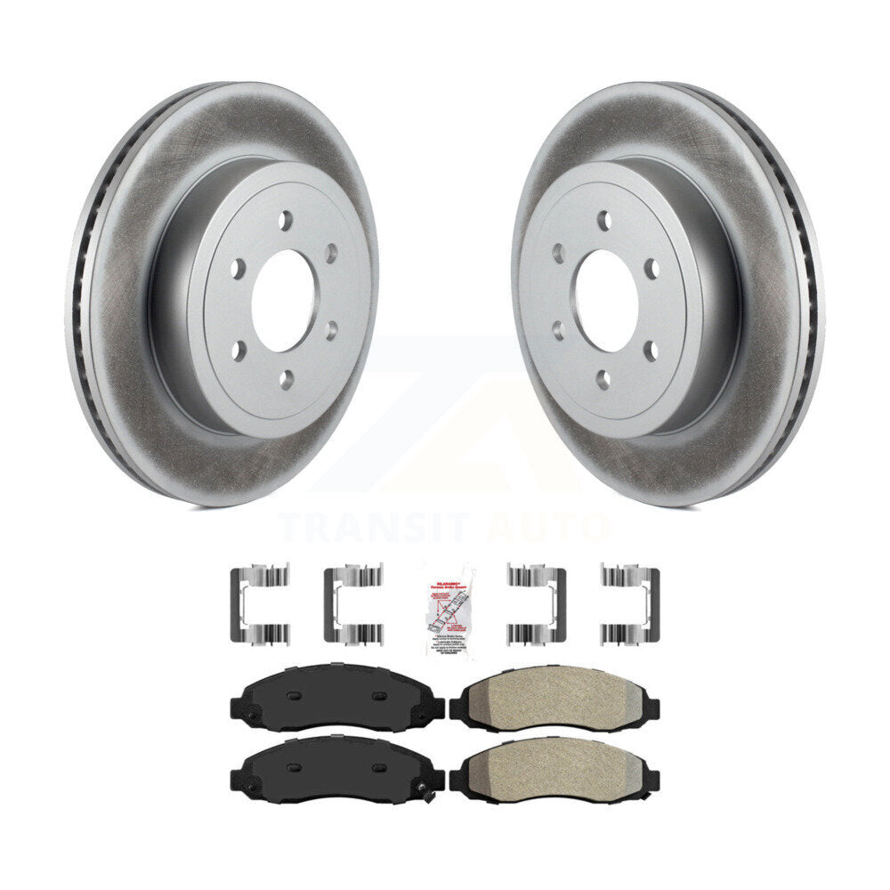Front Coated Disc Brake Rotors And Semi-Metallic Pads Kit For 2003-2004 Dodge Dakota KGA-100760