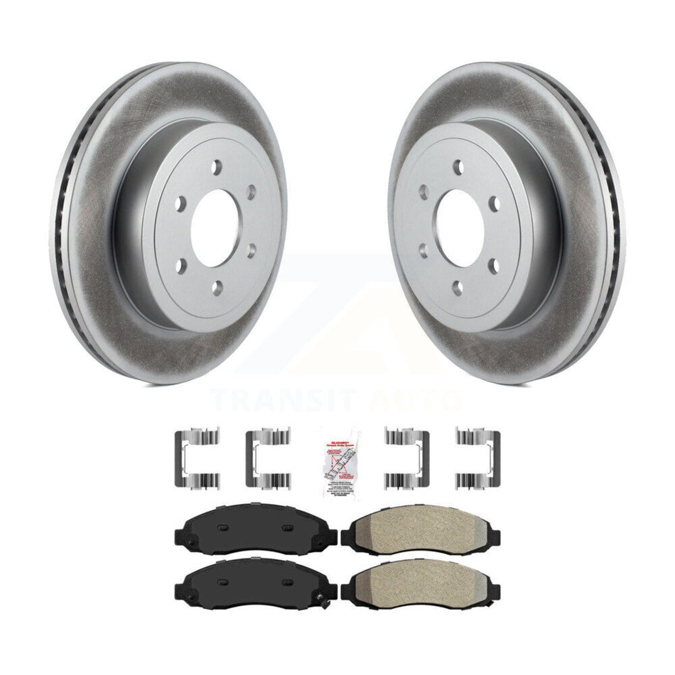 Front Coated Disc Brake Rotors And Semi-Metallic Pads Kit For 2003-2004 Dodge Dakota KGA-100760