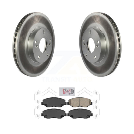 Front Coated Disc Brake Rotors And Ceramic Pads Kit For Honda Civic CR-Z KGA-100766