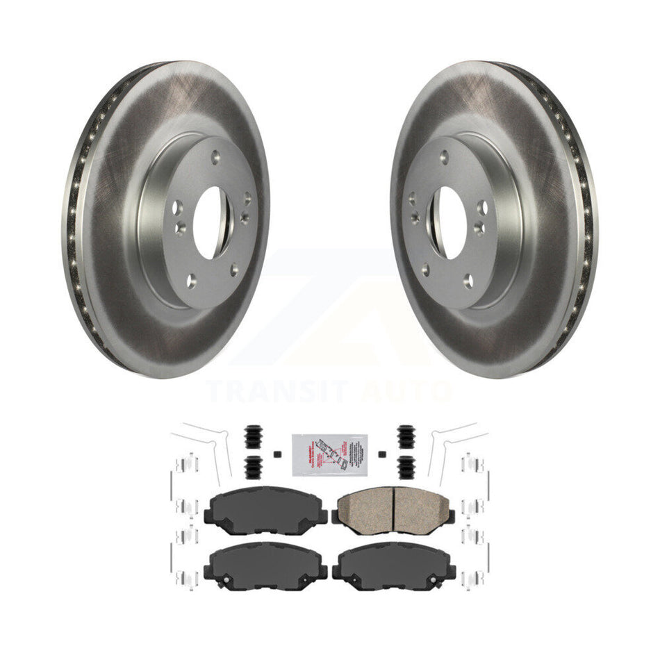 Front Coated Disc Brake Rotors And Ceramic Pads Kit For Honda Civic CR-Z KGA-100767
