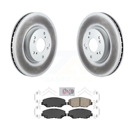 Front Coated Disc Brake Rotors And Ceramic Pads Kit For Honda Civic CR-V Acura ILX KGA-100768