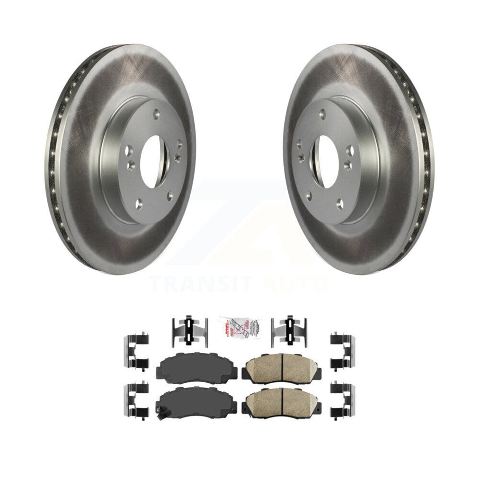 Front Coated Disc Brake Rotors And Ceramic Pads Kit For 1998-2002 Honda Accord 3.0L KGA-100784