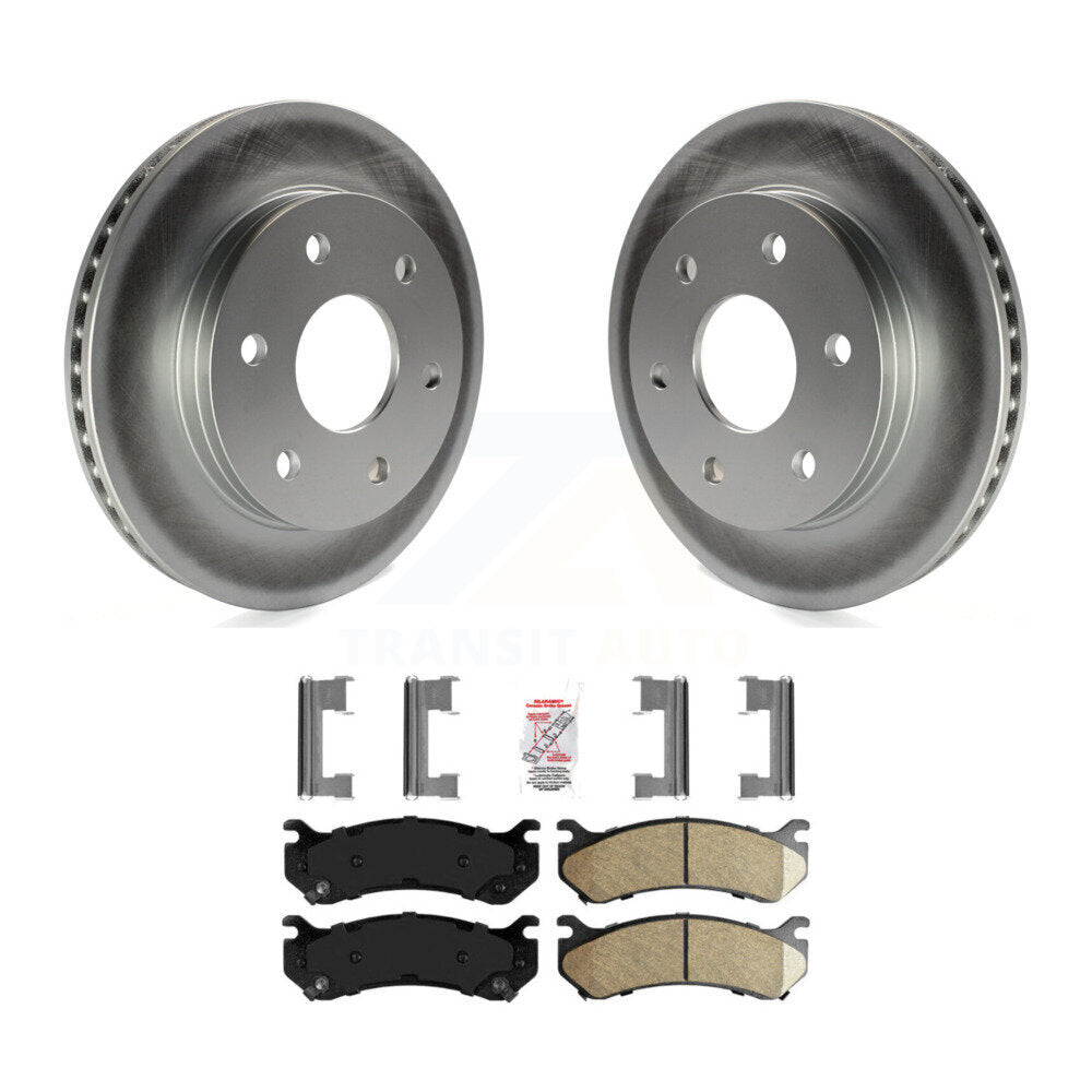 Front Coat Brake Rotors Ceramic Pad Kit For Chevrolet GMC Silverado 1500 Sierra Avalanche KGA-100786