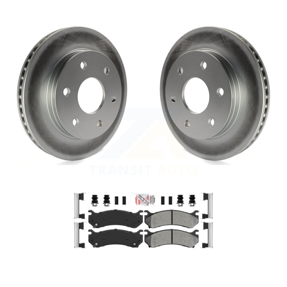 Front Coated Brake Rotor Semi-Metallic Pad Kit For Chevrolet GMC Silverado 1500 Sierra XL KGA-100787